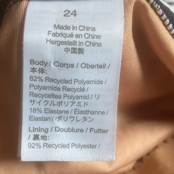 Reimagined by J Crew ruched bandeau one piece bathing suit in horizontal stripes - Picture 11 of 15